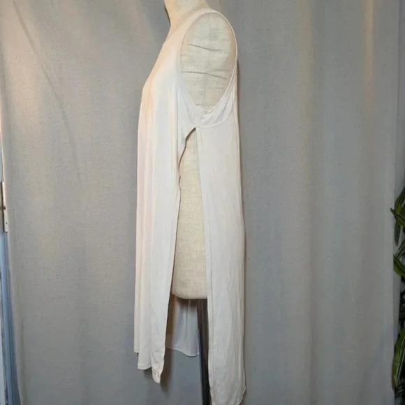 Lululemon Soft Midi White Dress High Side Slits Size 6 - Picture 2 of 7